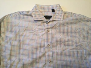 Tom James kariertes Freizeithemd Langarm für Herren Größe Large hergestellt in den USA - Bild 1 von 1