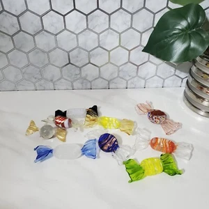 Murano Made In Italy Glass Candies Pieces Set of 9 - Picture 1 of 21