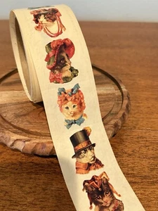 100+ Vintage verkleidete Katzen Aufkleber Scrapbooking - 1990 John Grossman geschenkt - Bild 1 von 8