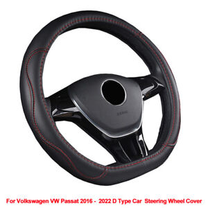 D Type Car Steering Wheel Cover For VW Passat 2016 - 2022 Caddy IV 2015 - 2022