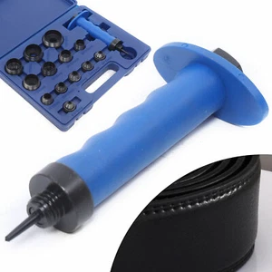 14pcs Hollow Punch Tool Set Leather Kit Gasket Hole Rubber Cutter Cutting+ Box - Picture 1 of 11