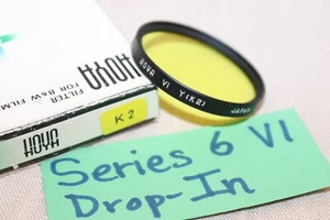 New Vtg HOYA Series 6 VI Medium YELLOW K2 FILTER DROP-IN Ser 6 Yellow Y2 K2 #8 - Picture 1 of 10