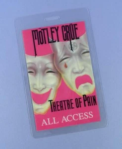 Motley Crue Original Backstage Pass - Theatre Of Pain Tour 1985 - Unused Stock ! - Picture 1 of 1