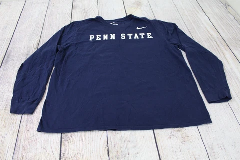 Nike Athletic Cut Penn State Nittany Lions Blue White Spellout Long Sleeve 2XL Cover