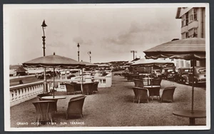 Postcard Jersey Channel Islands basket furniture Grand Hotel posted 1954 RP - Picture 1 of 2