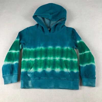 Lands End Sudadera con Capucha Juvenil XS 4-5 Azul Verde Tie Dye Sudadera Foto 1 de 4