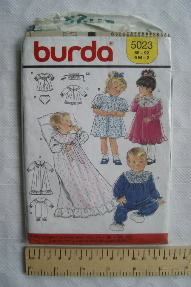 Burda pattern No. 5023 dress, pants, jumpsuit,  6 months to 2 years, Eur 68-92 - Image 1 of 1
