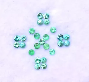 Natürlicher Smaragd Rund Diamantschliff 1,75 mm Posten 24 Stck. 0,47 cts Lose Edelsteine - Bild 1 von 7