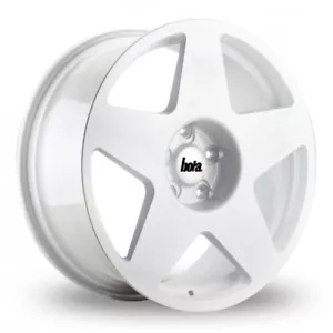 17" BOLA B10 ALLOY WHEELS WHITE 4X100 FITS MINI VAUXHALL HYUNDAI SUZUKI HONDA - Picture 1 of 1