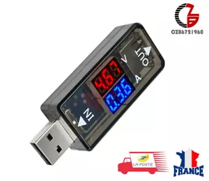 Mini Numérique Voltmètre Ampèremètre USB testeur 5 V 12 V Testeur pour Portable - Imagen 1 de 6