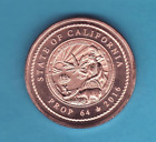 "Legalized" Cannabis  1 Oz. Copper Round Coin  State Of California  Design