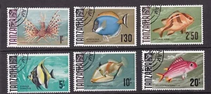 TANZANIA ^^^^^^^x6    used  ( high values)  TROPICAL FISHES  @xdco4950tanza - Picture 1 of 1