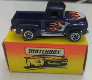MATCHBOX-#MB48 DE 75--56 FORD PICK UP-VIOLET--BOITE JAUNE- - Photo 1/7