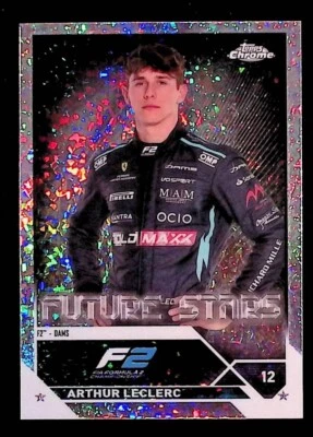Arthur Leclerc 2023 Topps Chrome F1 Future Stars Mini-Diamond Refractor #85 /299 - Image 1 of 2