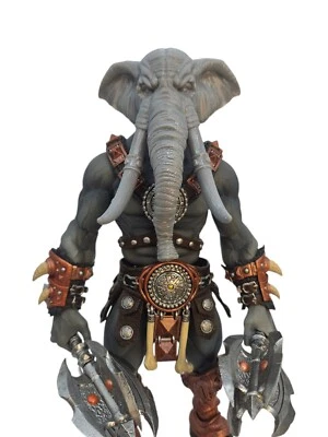 Custom 3d Printed Elephant OGRE SCALE Headsculpt For Mythic Legions 1/12 Scale  - Image 1 of 2