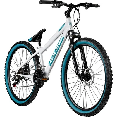 Galano G600 Dirtbike 26" Hardtail 18Gang Mountainbike Dirt Jump weiß/türkis 33cm - Bild 1 von 4
