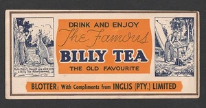 VINTAGE BILLY TEA ADVERTISING BLOTTER - INGLIS PTY LTD - Bild 1 von 1