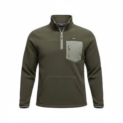 Victoria’s Secret Fleece Long Sleeve Army Green Pullover Women’s Size Large - Image 1 of 4