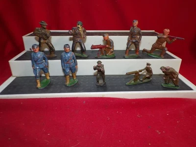LOTE DE 10 (2) soldados de plomo Barclay Manoil vintage años 30 Foto 1 de 4