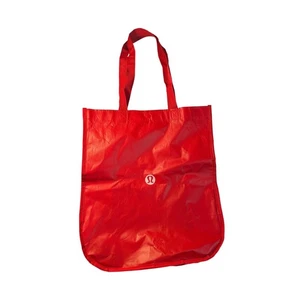 Lululemon Unisex Red Tote Bag Casual Travel Vacay Sustainability Storage Utility - Picture 1 of 6
