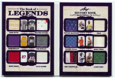 Babe Ruth BAT card #d8/10 KOBE BRYANT Ken Griffey Mike Tyson LARRY BIRD JERSEY - Image 1 of 4