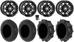 High Lifter HL3 14" Wheels Black 28" Dune Tires Can-Am Maverick X3 - Picture 1 of 5