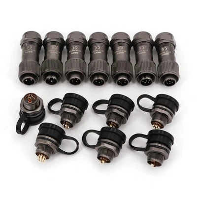 IP67 Waterproof ST12 Metal Circular Chassis Panel Mount Aviation Cable Connector - Image 1 of 4