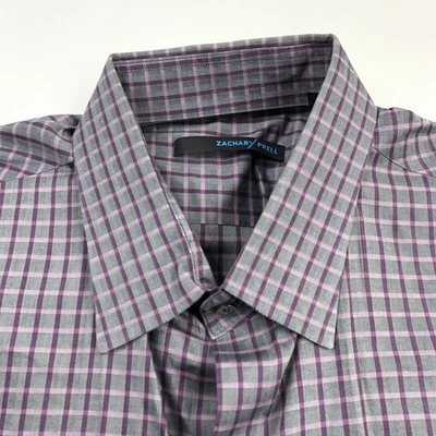 Camisa de Vestir Zachary Prell 2XL Para Hombres Botón Delantero Manga Larga COMO NUEVA Foto 1 de 4