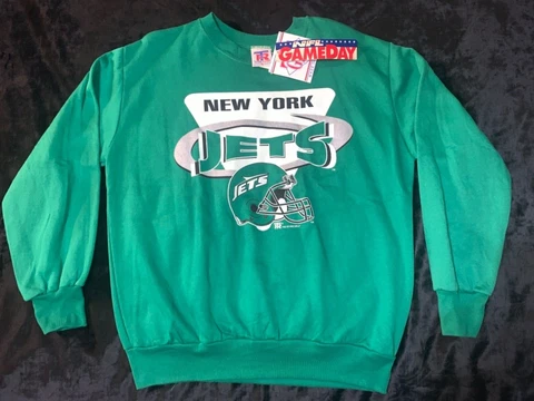Mens NWT VTG 1995 Team Rated New York Jets Sweatshirt Size CL Cover