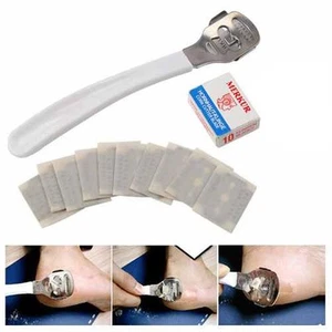 CALLOUS SHAVERS RAZORS W/10 blades Foot Hard Tough Skin Corn Remover Tool - Picture 1 of 3