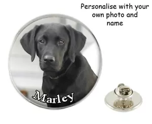 Broche de metal personalizado con solapa para foto insignia perro gato mascota regalo de cumpleaños - Imagen 1 de 1