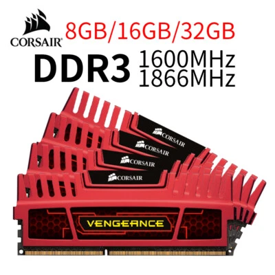 Corsair 32GB 16GB 8GB 4G DDR3 1866MHz 1600MHz CL10 DIMM Desktop PC Memory LOT UK - Image 1 of 4