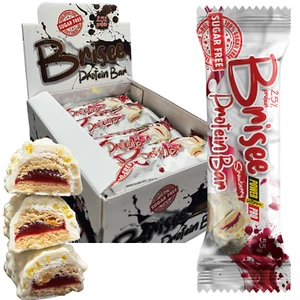 Brisee Strawberry 25% Protein Bar - Sugar-Free, Low-Calorie | POWER PRO Style - Picture 1 of 7