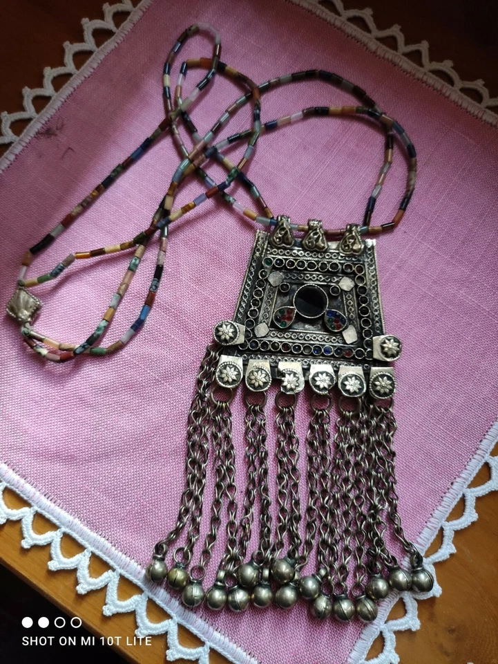 Collana Etnica Donna Argento Tibetano  - Immagine 1 di 4