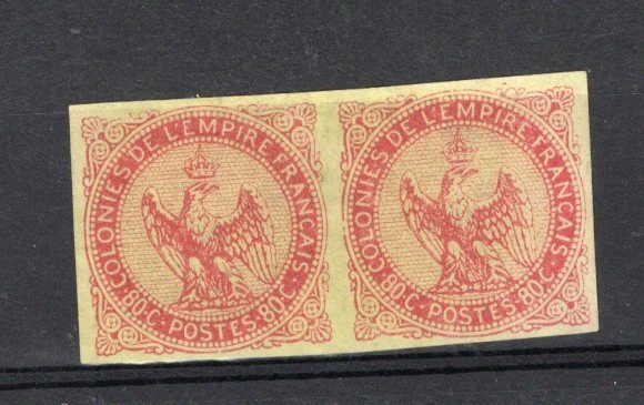 FRANCE COLONIES, YV # 6, PAIR, M NO GUM - Image 1 of 1