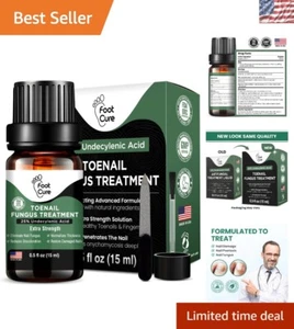 Powerful Anti-Fungal Nail Treatment with Oregano & Tea Tree Oil - 0.5 Fl Oz - Picture 1 of 11