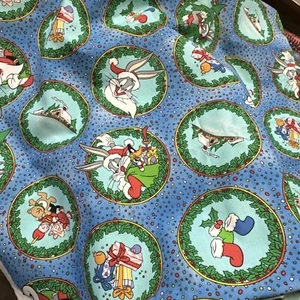 Cranston Stoff Weihnachten Looney Tunes Bugs Bunny Santa 6 Meter * Vintage - Bild 1 von 5