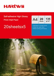 100Sheet A4 135G Self Adhesive Inkjet Photography Paper Inkjet Printer Sticky - Picture 1 of 6