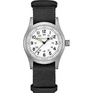 New Hamilton Khaki Field Mechanical ST Steel White Dial Men's Watch H69439910 - Picture 1 of 6