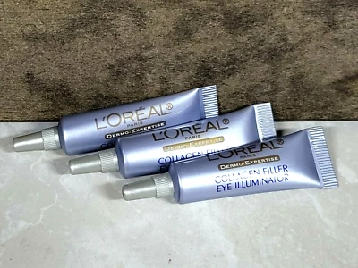 3X ~ L'Oreal Dermo-Expertise Iluminador de Olhos Enchimento de Colágeno 0,25 oz 7,5 ml - Imagem 1 de 2