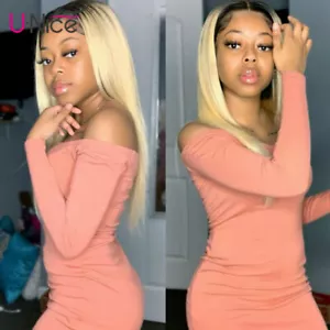 UNice Peruvian Ombre Honey Blonde Straight Bundles Human Hair Weaves Extensoins - Picture 1 of 14