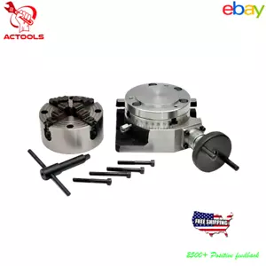 Neu Rundtisch 4 Zoll/100 mm mit 100 mm 4 Backen unabhängiges Spannfutter ACTOOLS - Bild 1 von 14