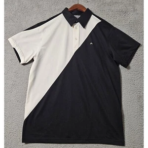J Lindenberg Polo Shirt Mens Medium Black Short Sleeve Performance Golf - Picture 1 of 6