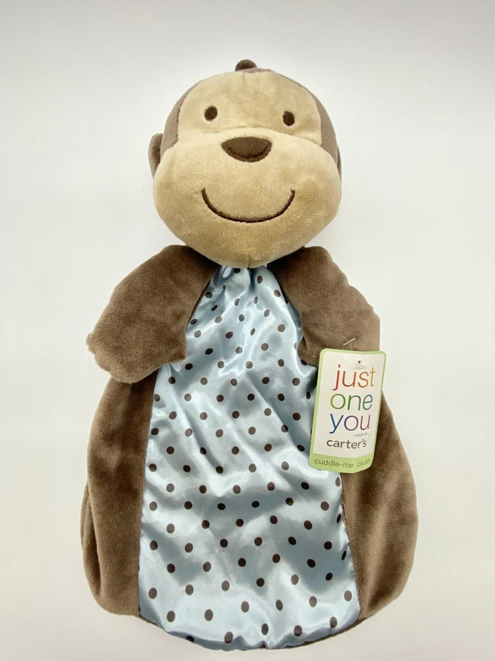 Carters Just One You Cuddle Me Plush Monkey Rattle Lovey Security Blanket - Image 1 of 4