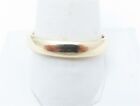 14k Yellow Gold ~4mm Wide Plain Wedding Band Ring Size 10.75