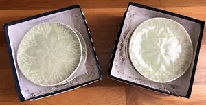 Viva Vietri Italian Pistachio Green Lace Appetizer Cocktail Plate Plates qty 10 - Picture 1 of 12