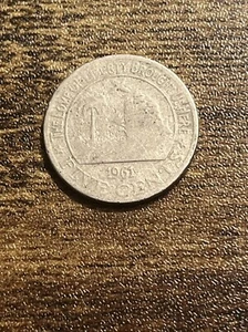 1961 Liberia 5 Five Cents The Love Of Liberty Brought Us Here Actual Coin TK8860 - Picture 1 of 3