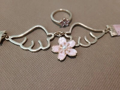 Sakura Cherry Blossom Choker And Ring Hot Topics Kawaii Japan Harajuku - Image 1 of 3