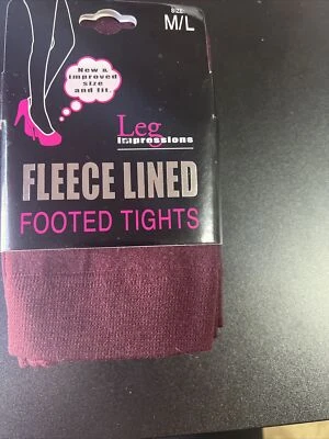 LEG IMPRESSIONS Maroon Fleece Lined Footed M/L - Image 1 of 2