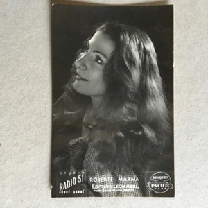 Roberte Marna — Radio 51 — tirage argentique — envoi autographe au dos — c. 1950 - Imagen 1 de 2